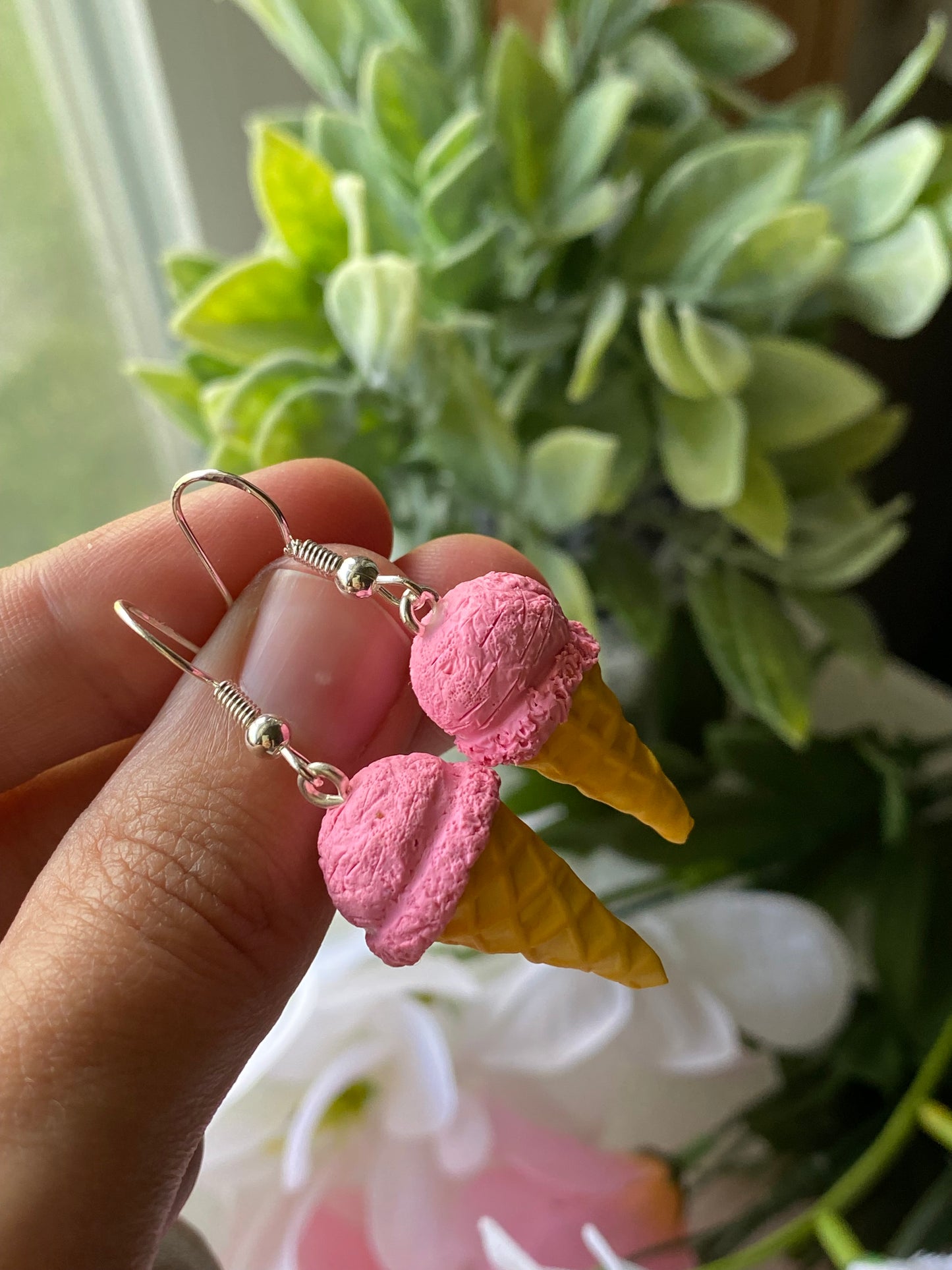 Ice cream cone earrings