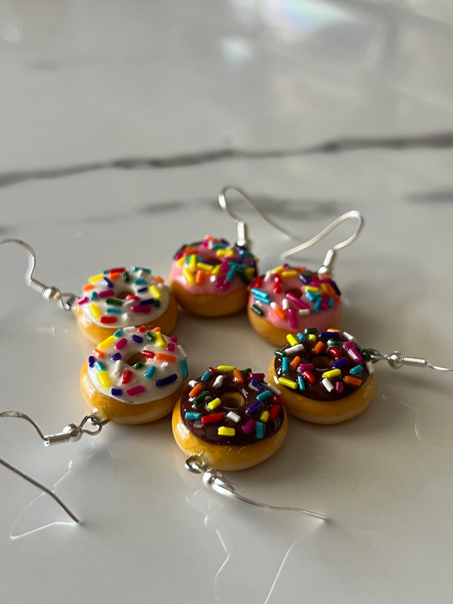 Sprinkle donut earrings