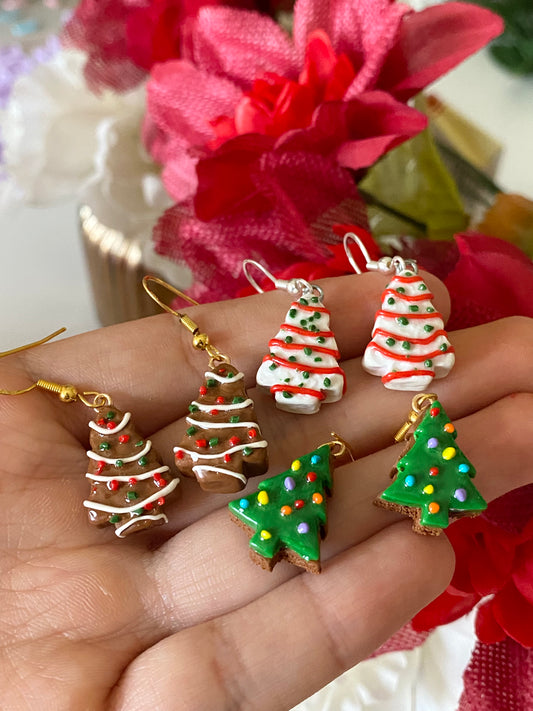 Christmas tree earrings