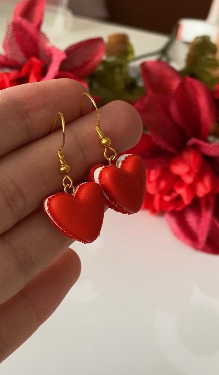 Heart macaron earrings