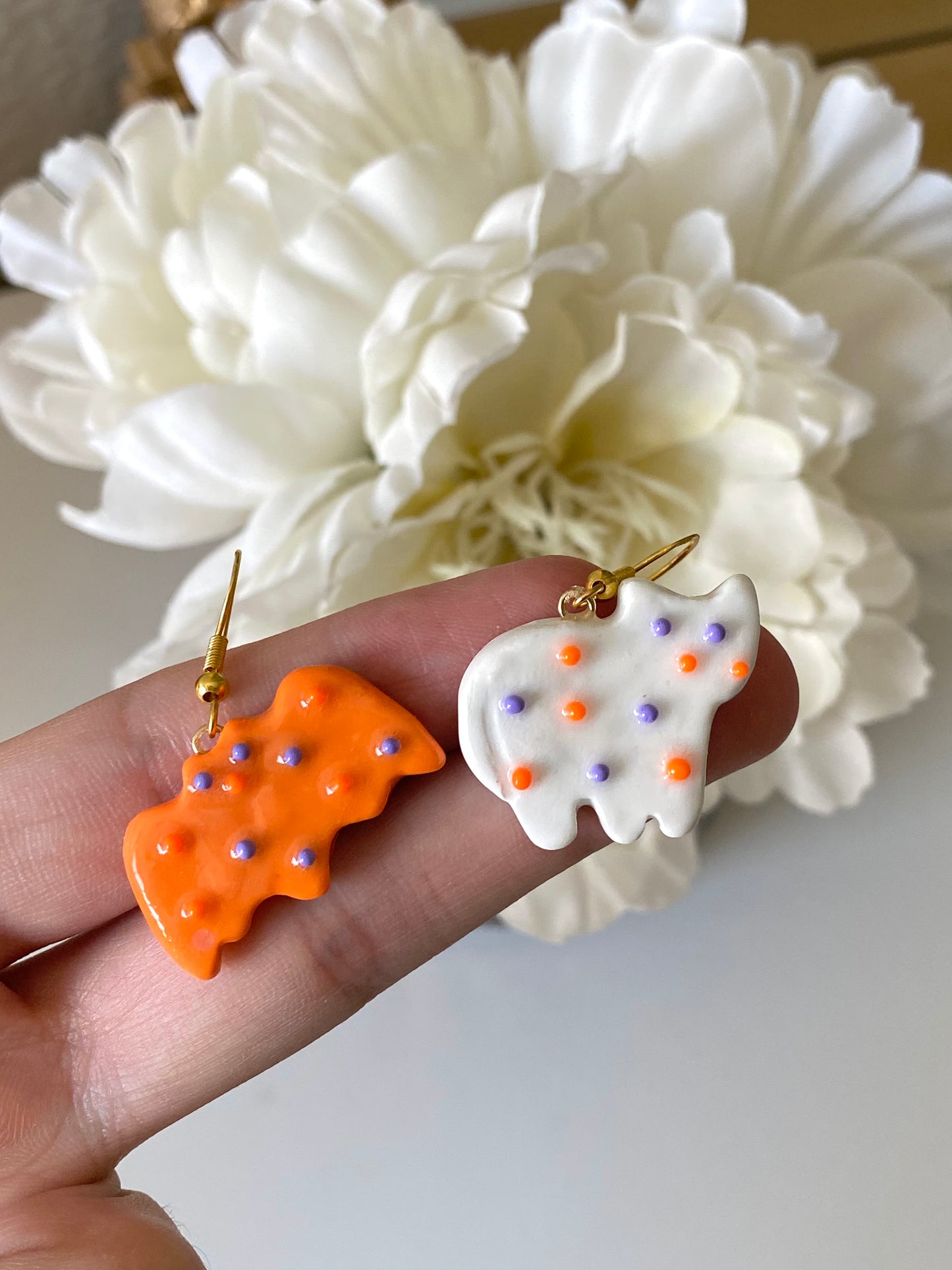 Spooky animal cracker earrings