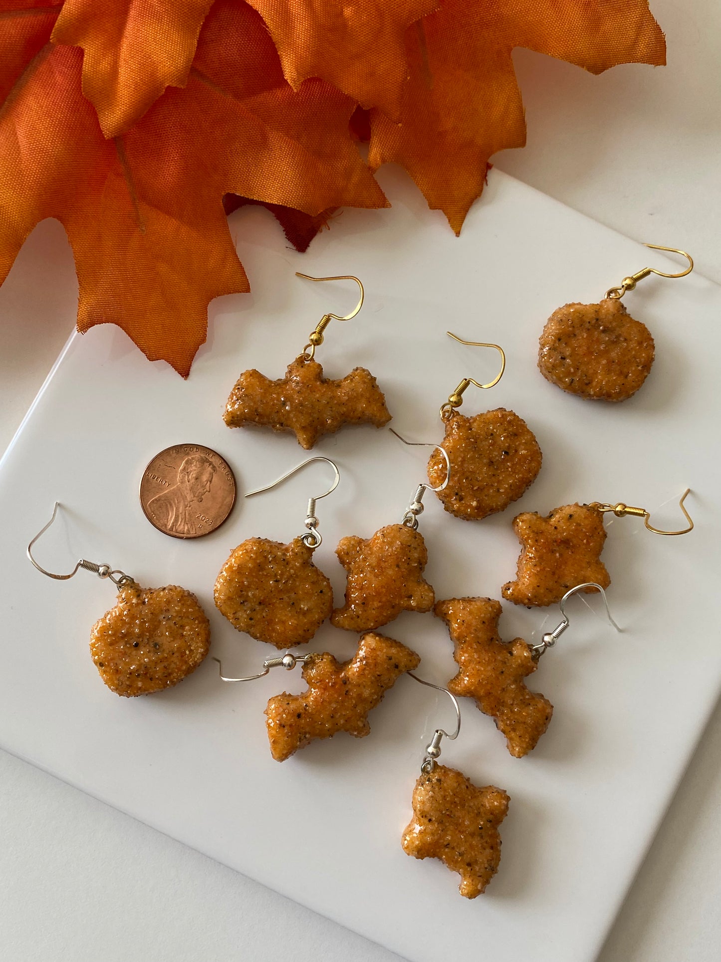 Spooky nugget earrings