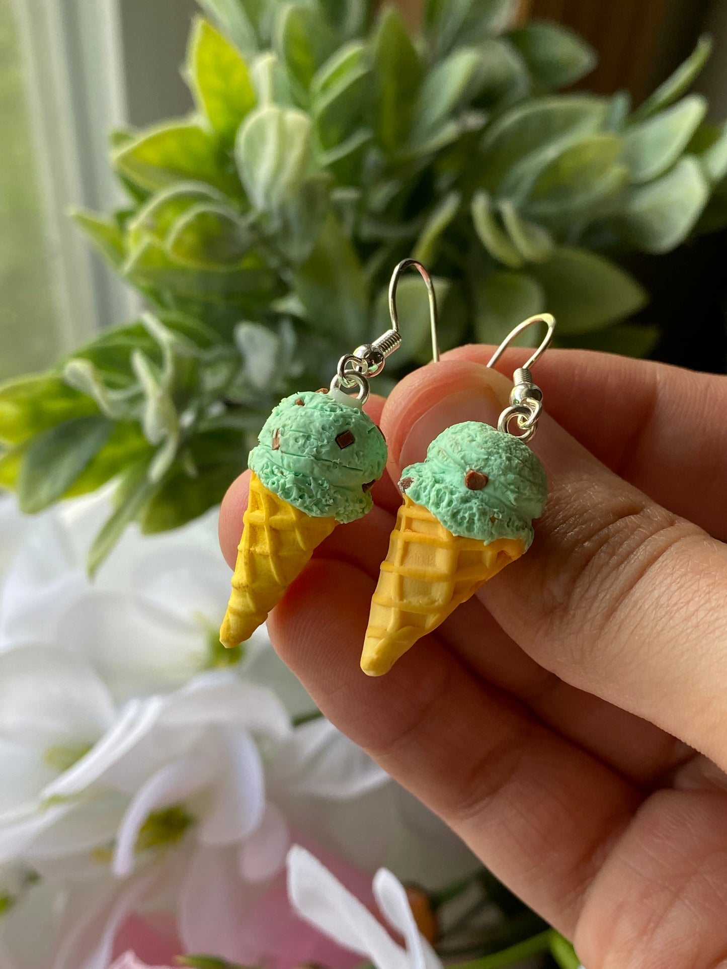 Ice cream cone earrings