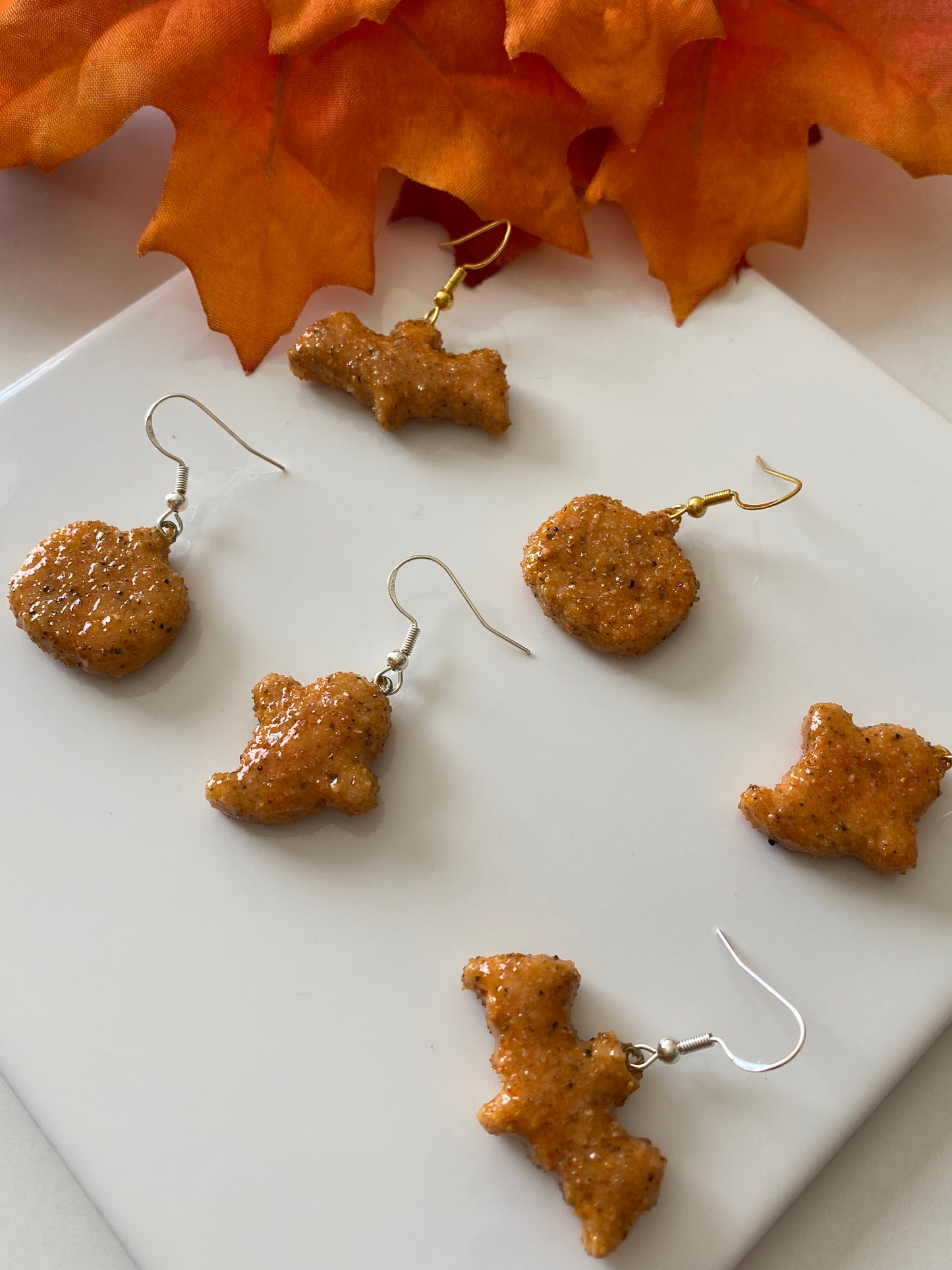 Spooky nugget earrings