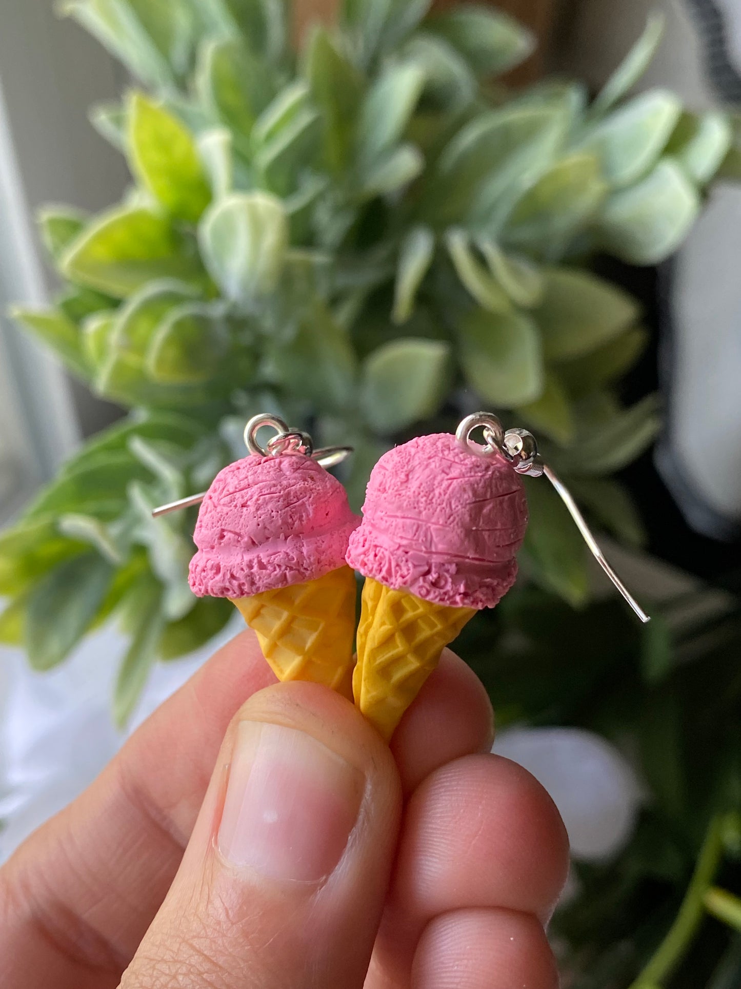 Ice cream cone earrings