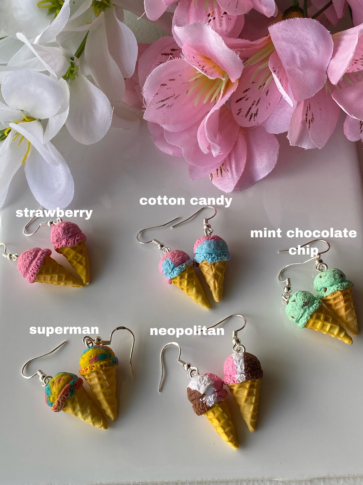 Ice cream cone earrings