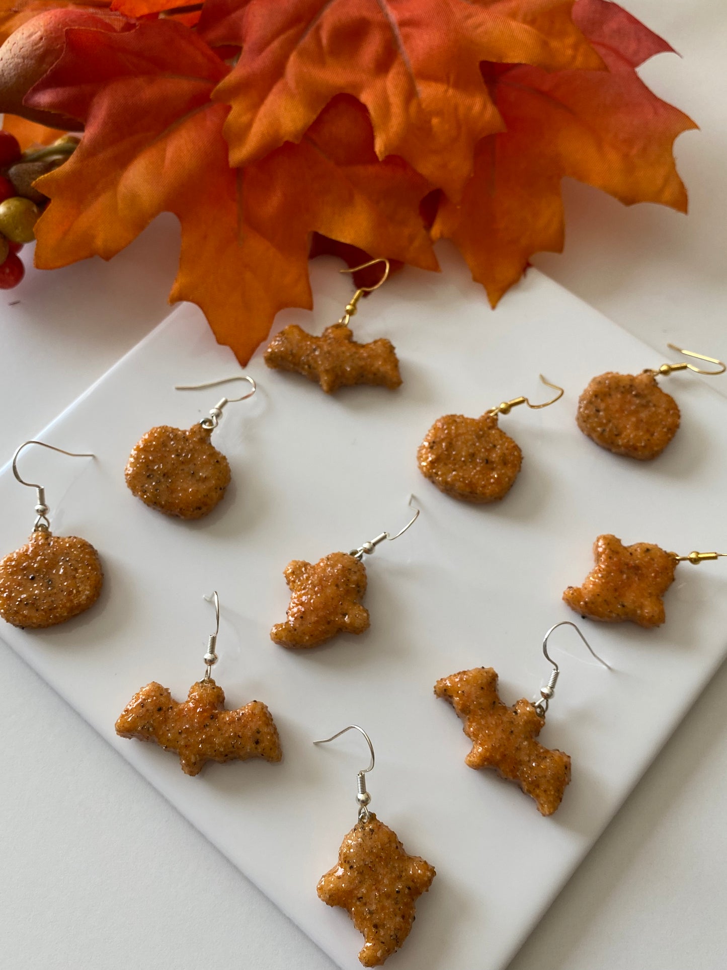 Spooky nugget earrings