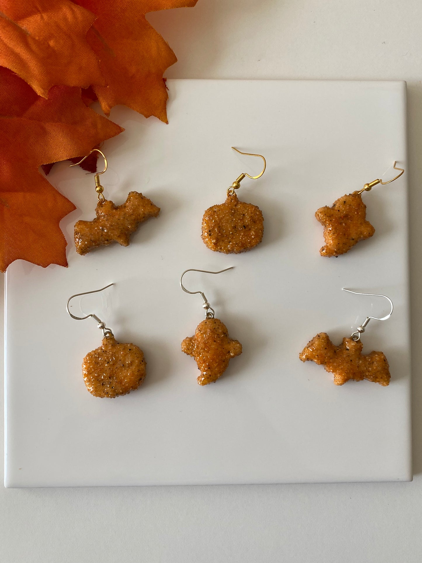 Spooky nugget earrings