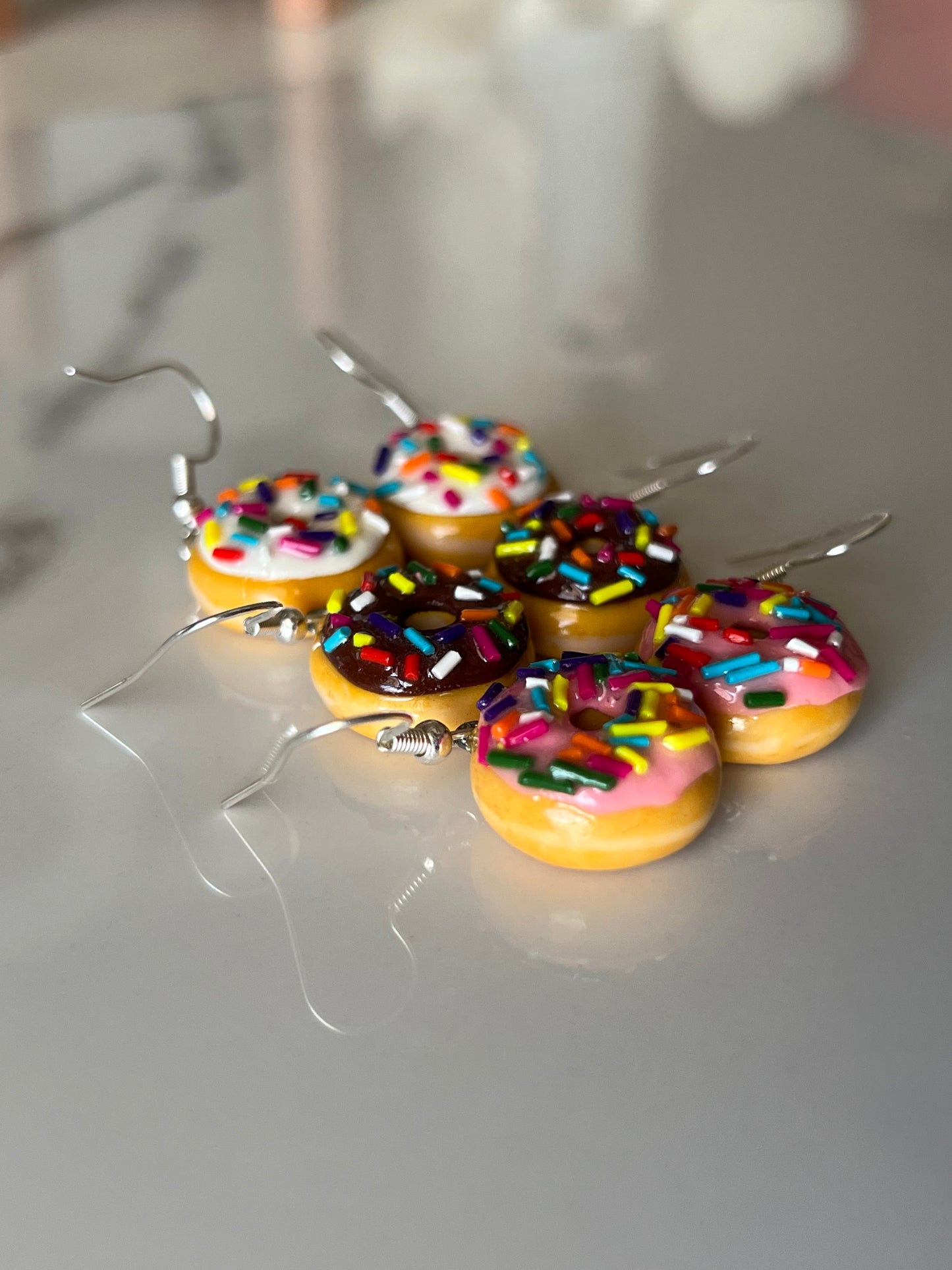 Sprinkle donut earrings