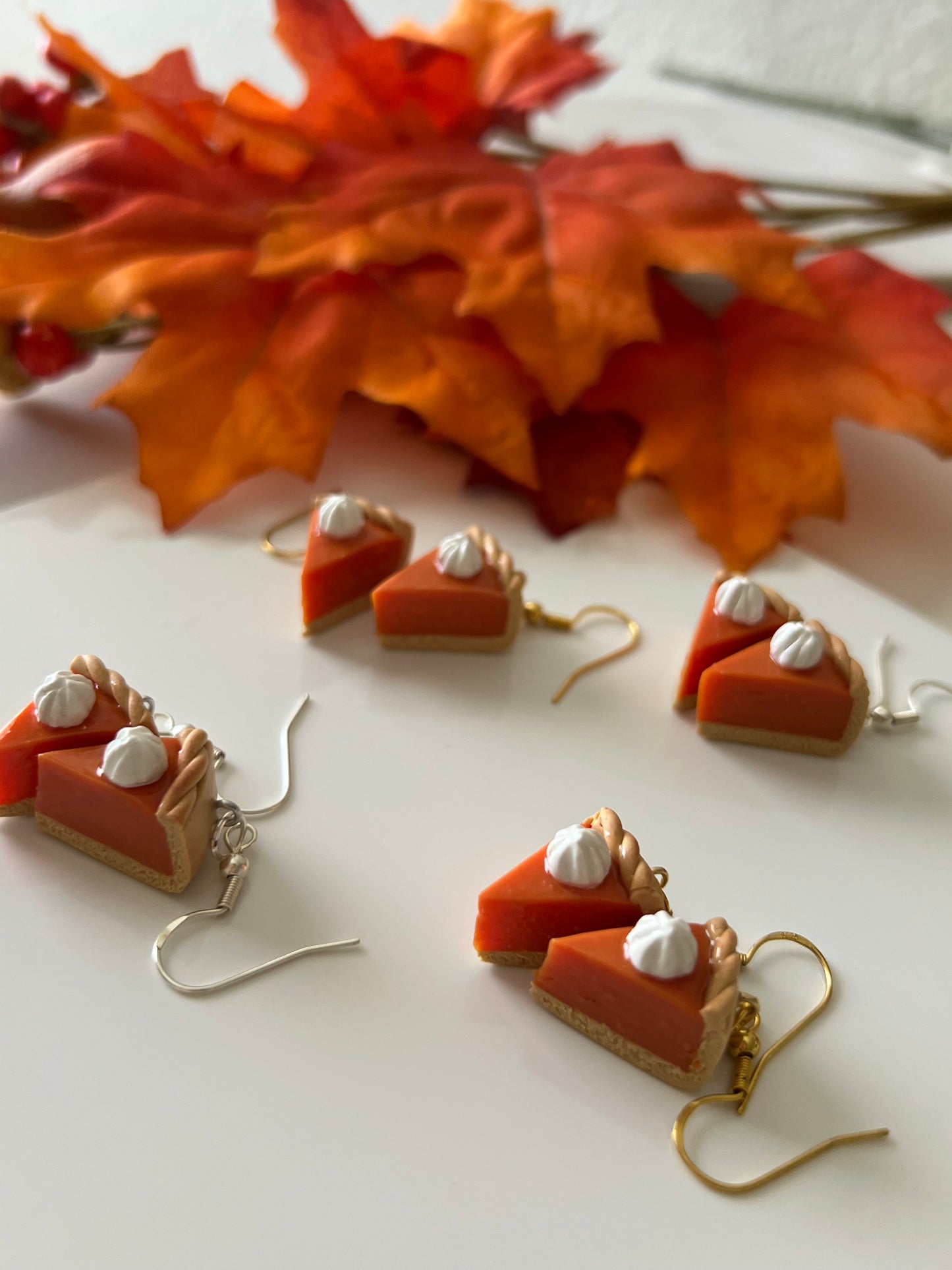 Pumpkin pie earrings