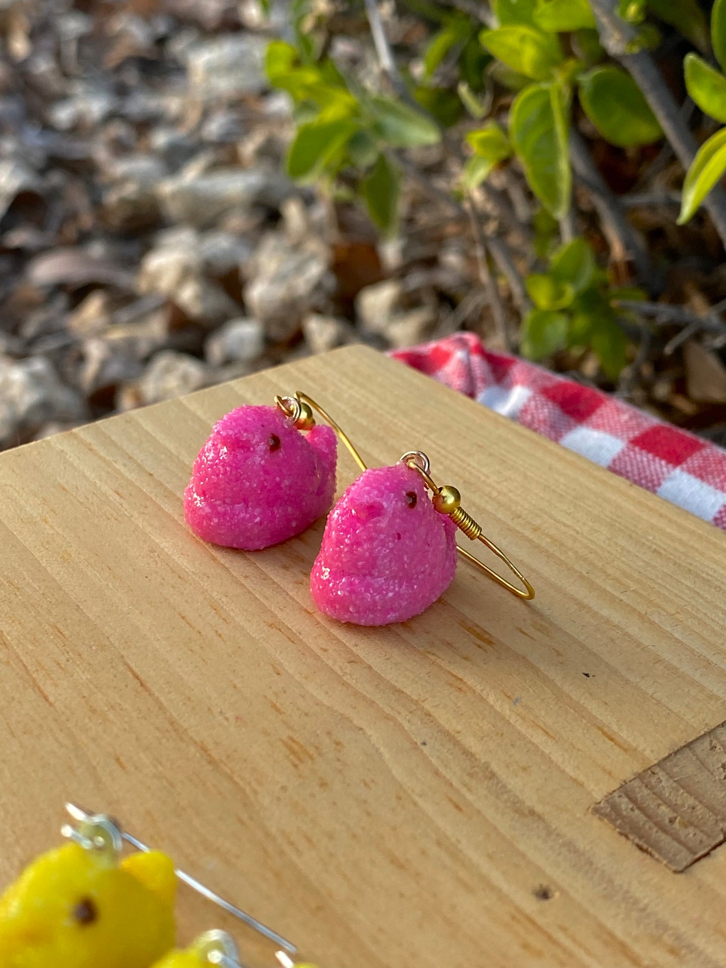 easter chick earrings