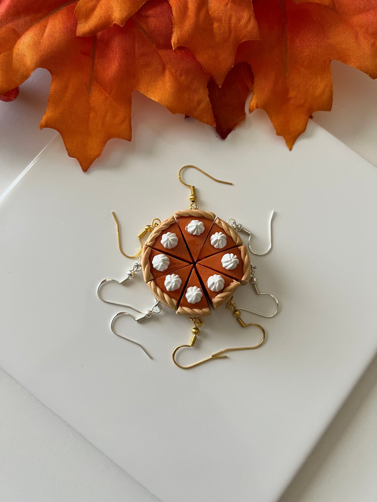 Pumpkin pie earrings