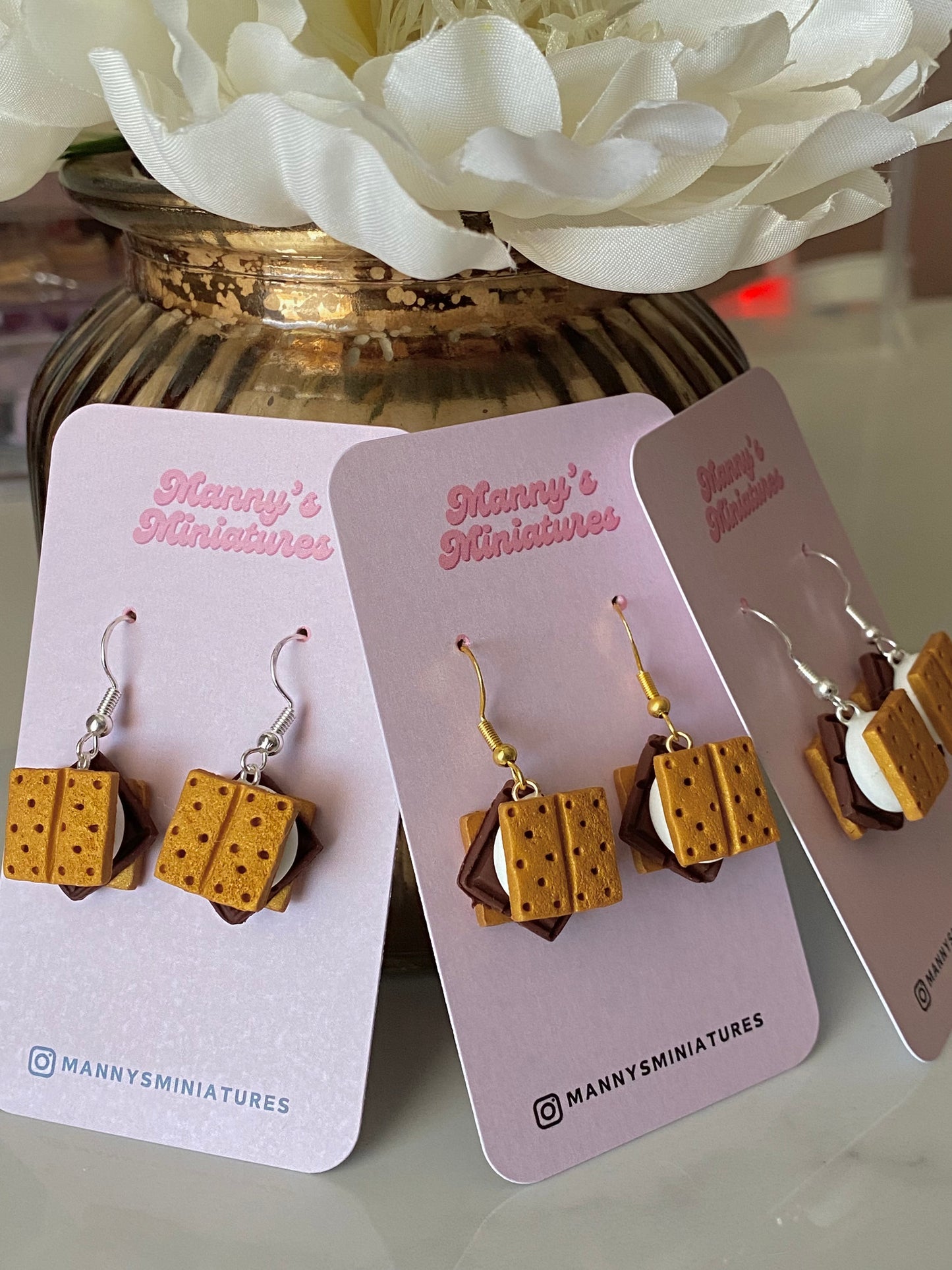 S’mores earrings