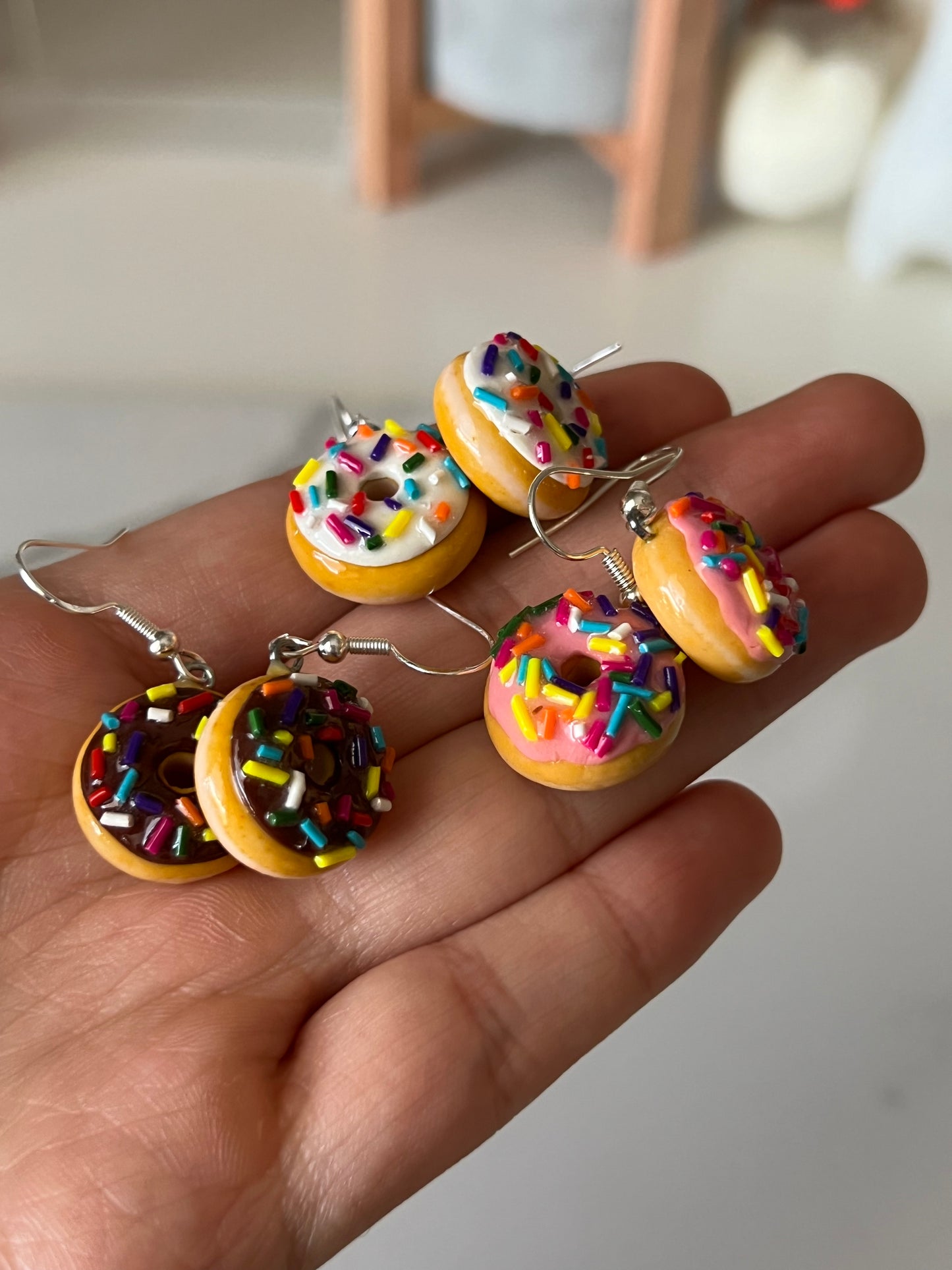 Sprinkle donut earrings