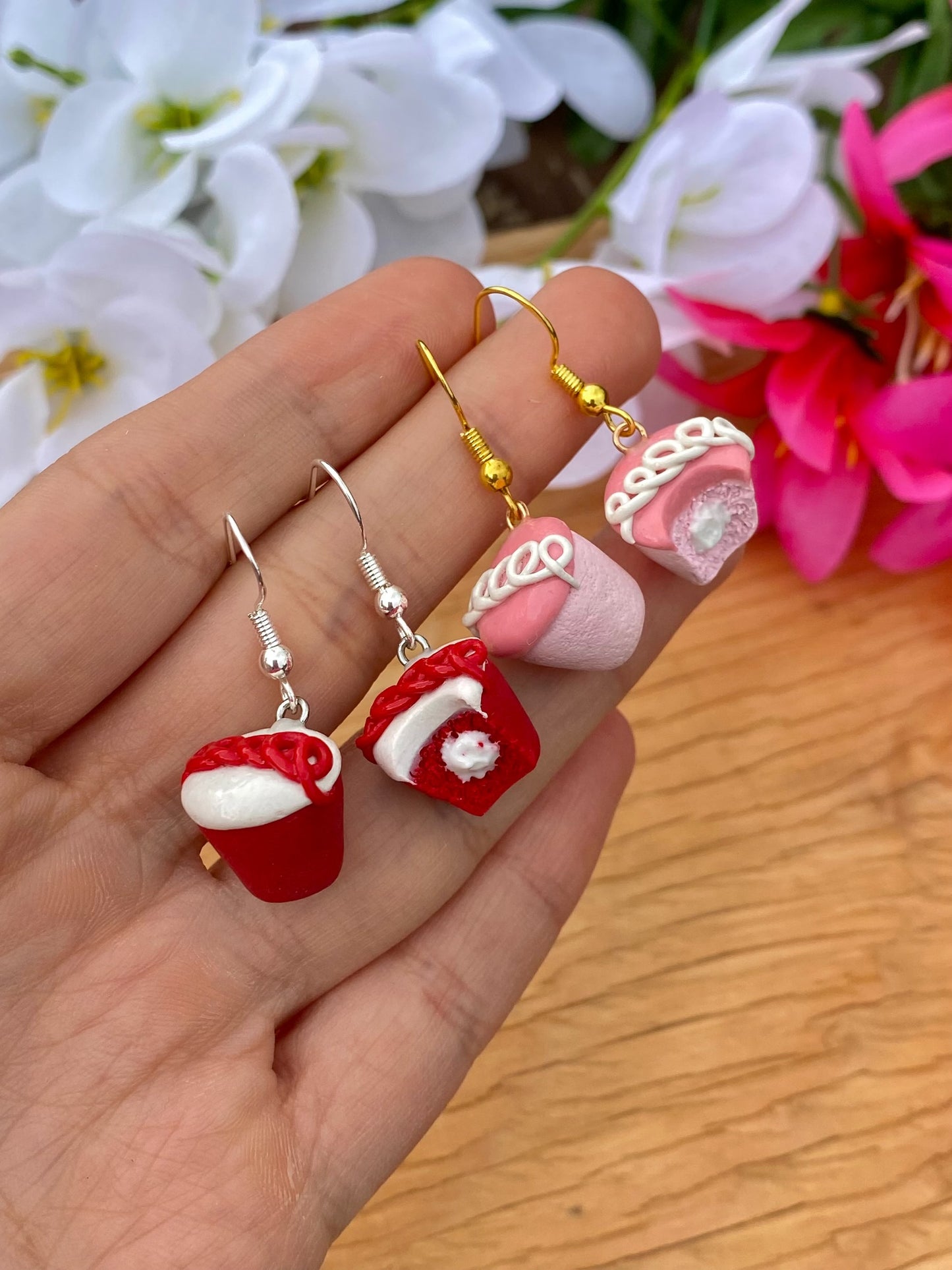 Mother’s Day cupcake earrings