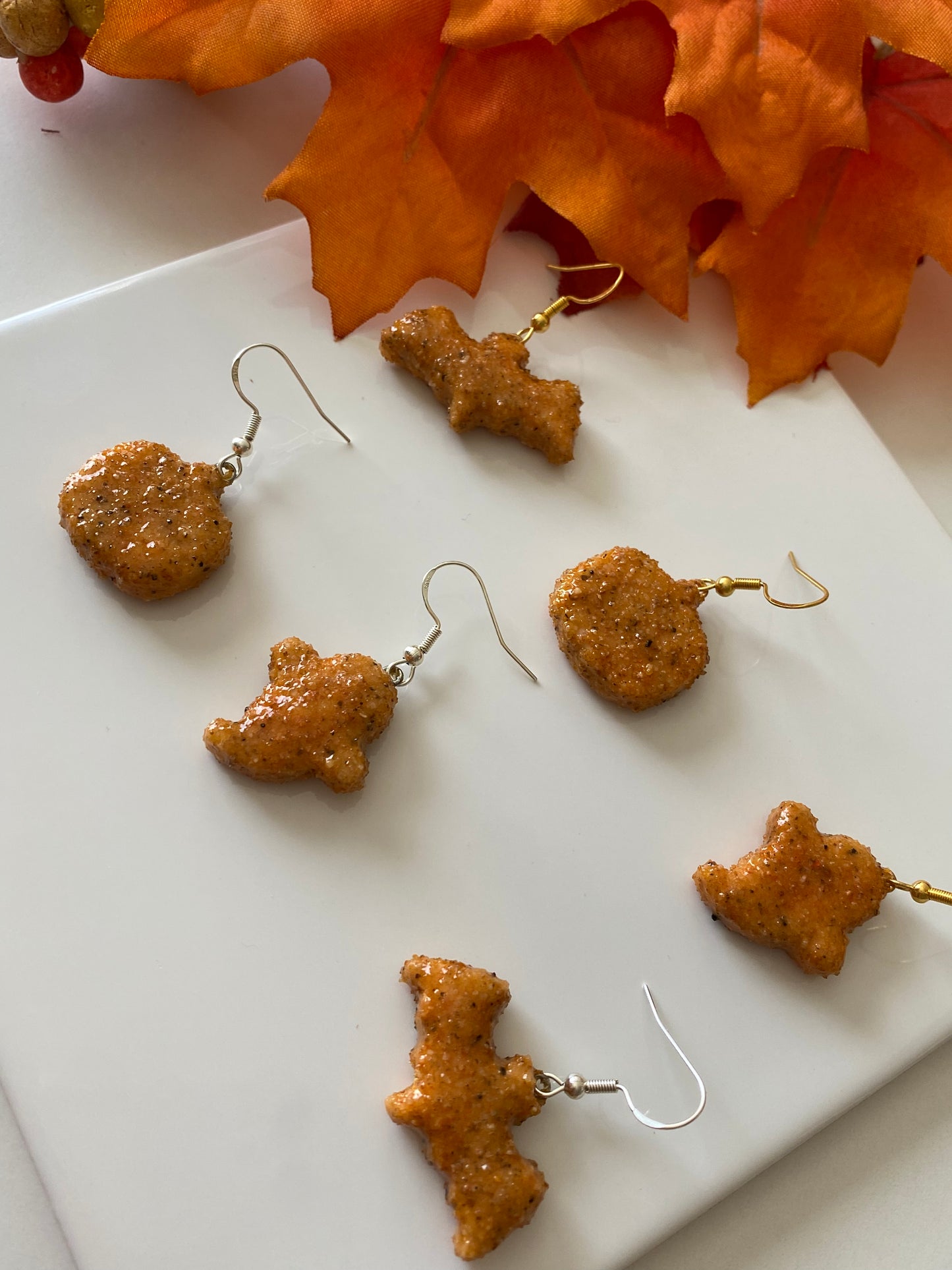 Spooky nugget earrings