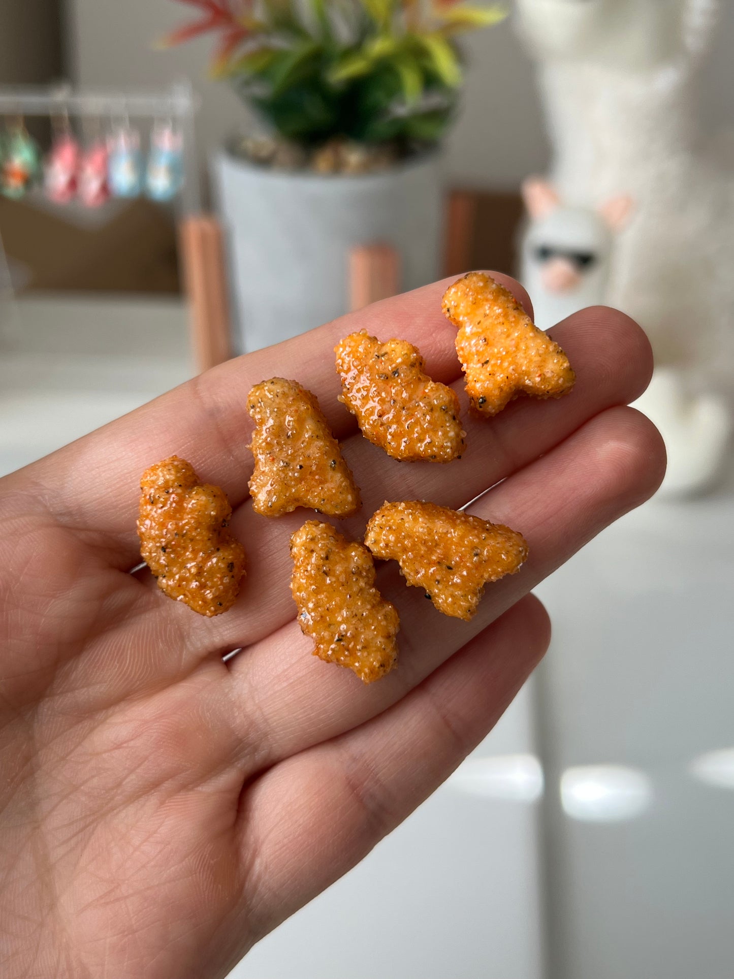 dino chicken nugget studs