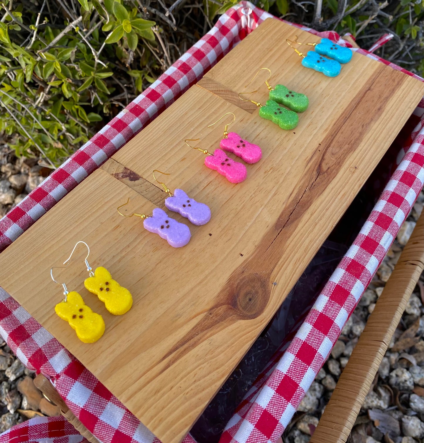 easter bunny earrings