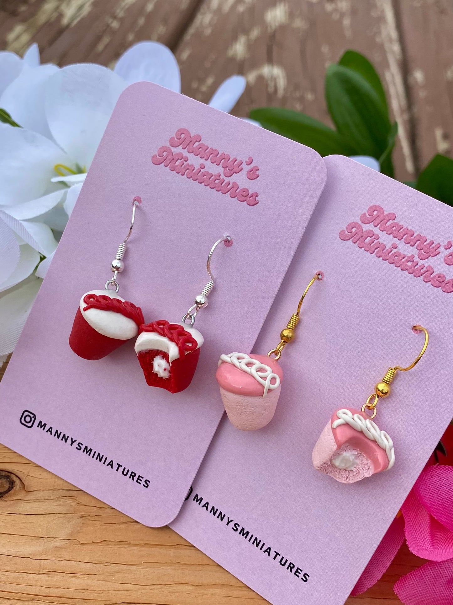 Mother’s Day cupcake earrings