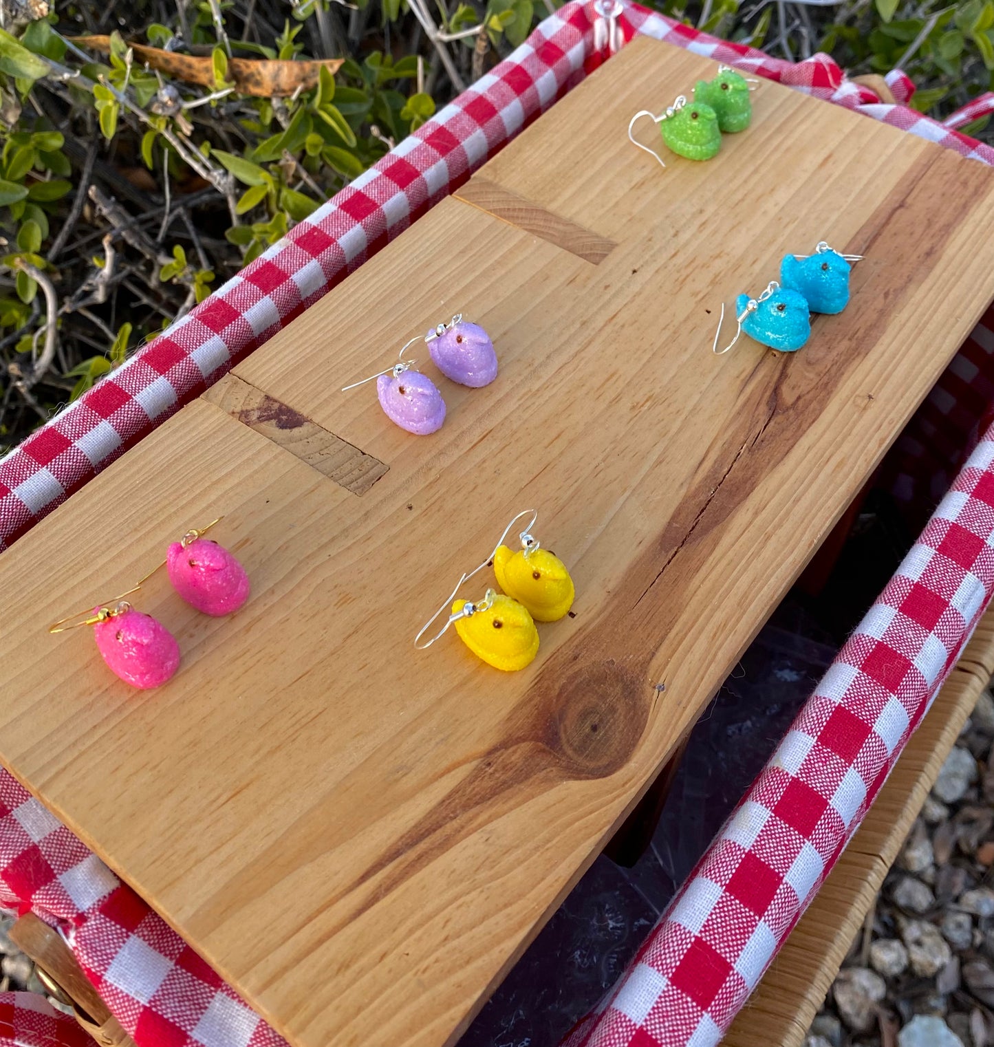 easter chick earrings