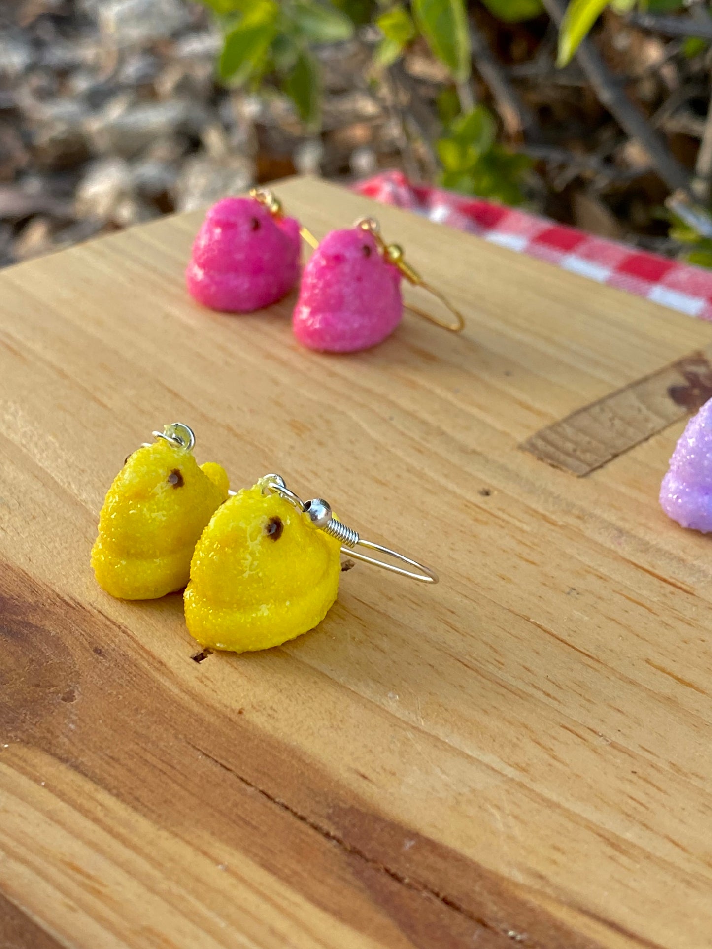 easter chick earrings