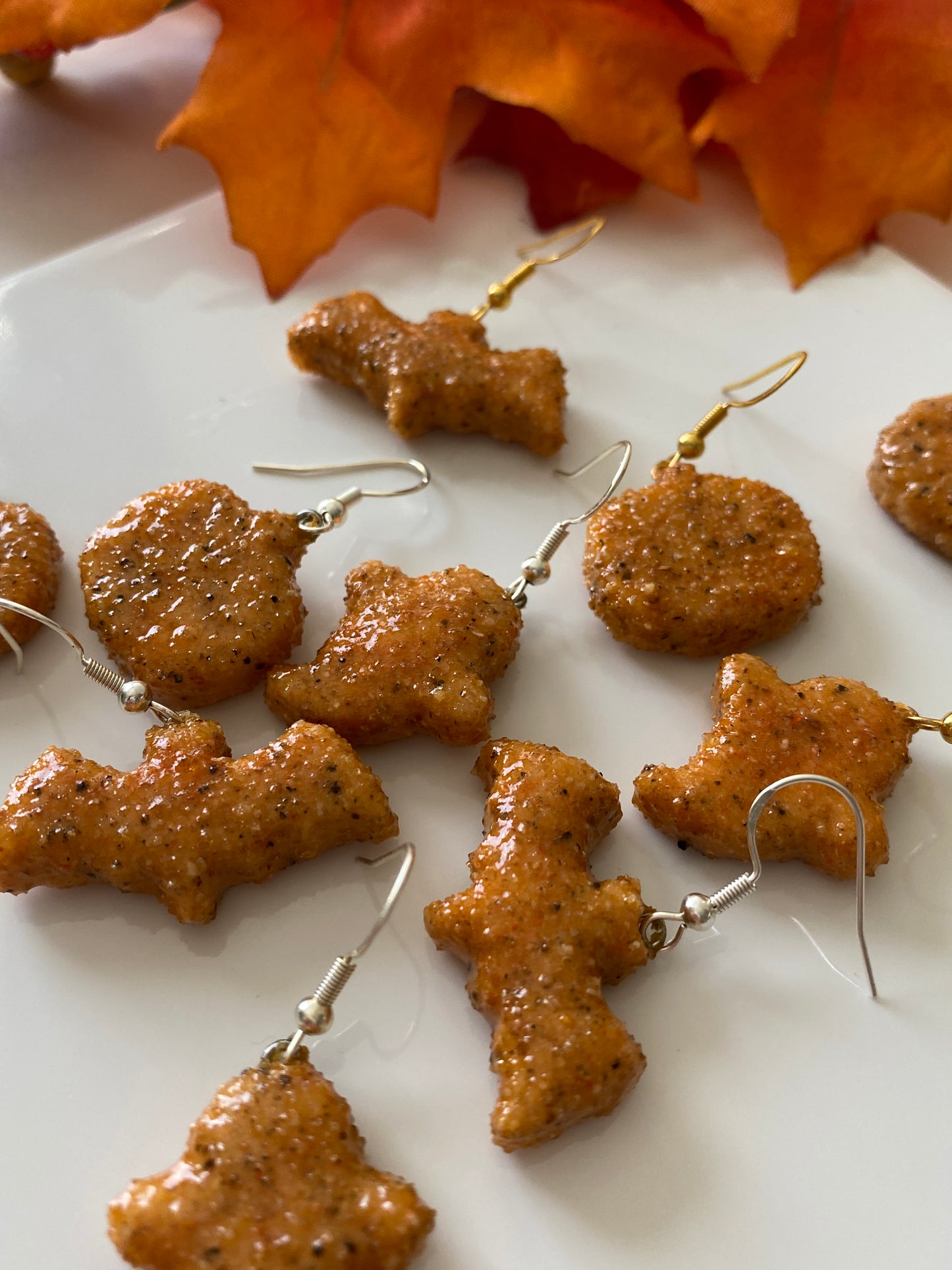 Spooky nugget earrings