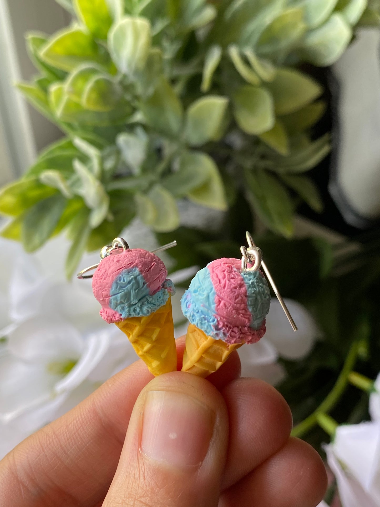 Ice cream cone earrings