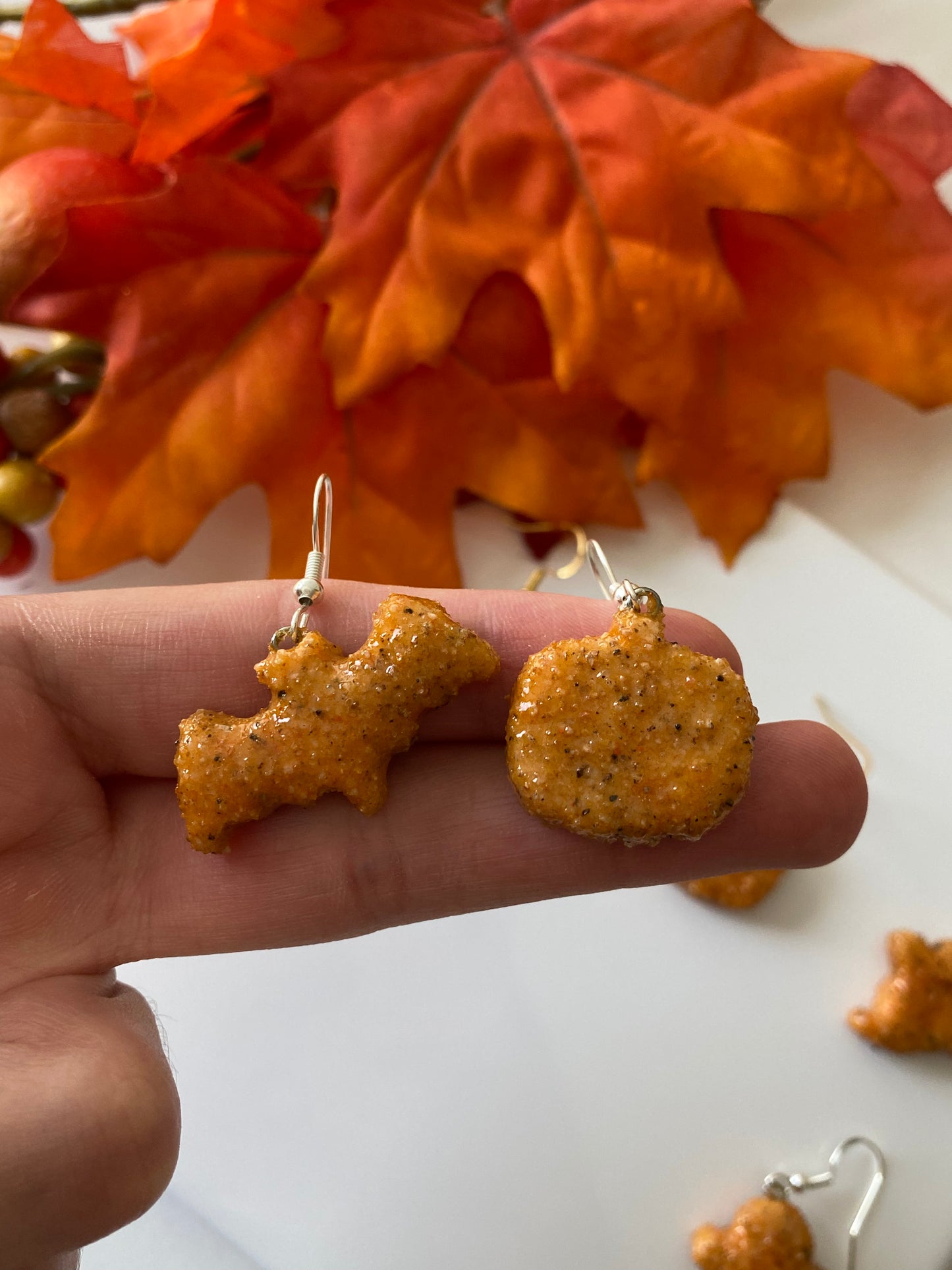 Spooky nugget earrings