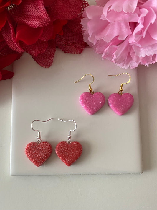 Heart sour gummy earrings