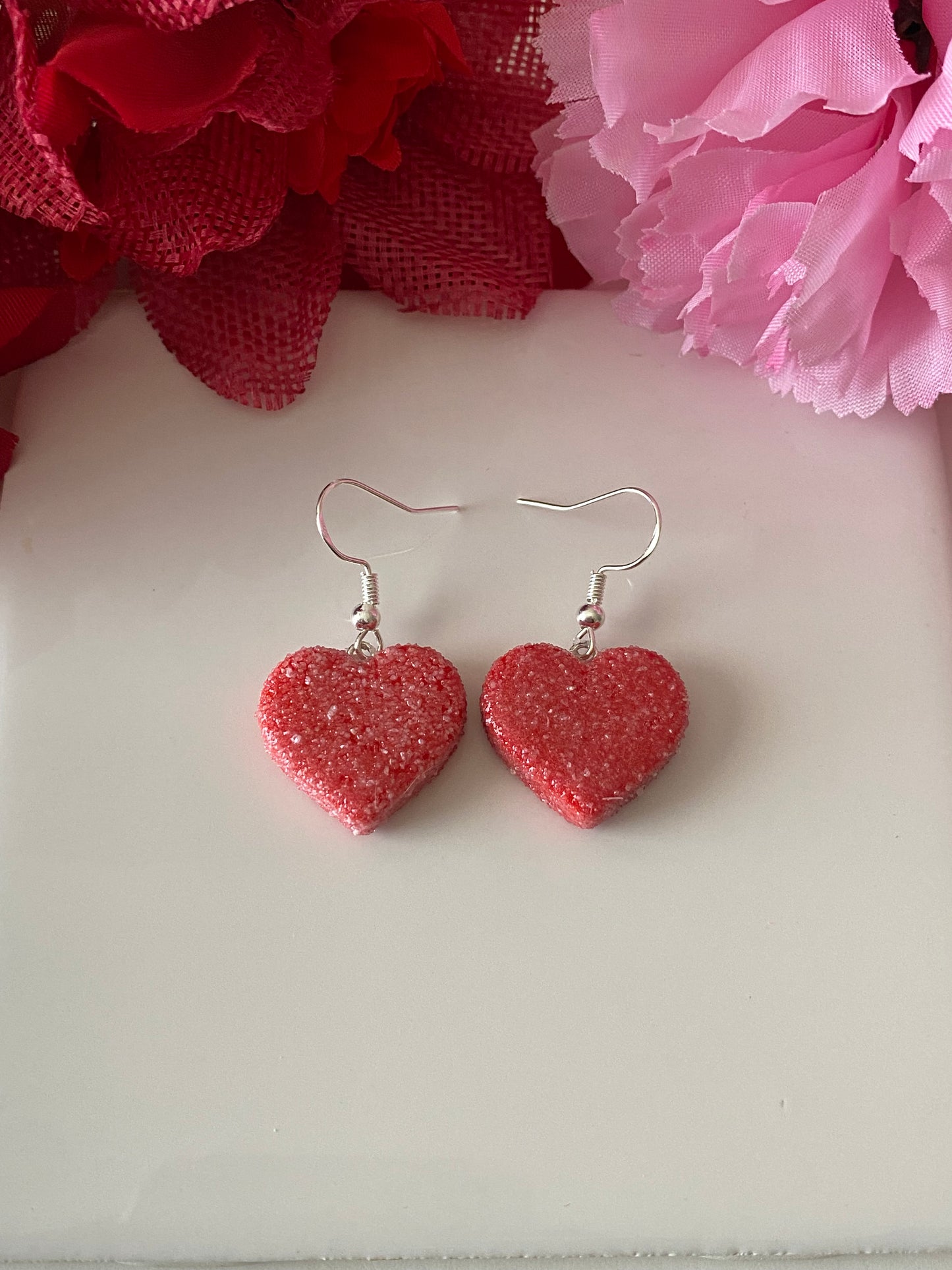 Heart sour gummy earrings