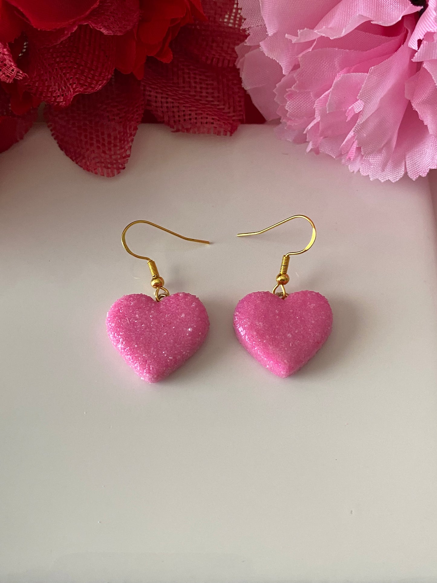 Heart sour gummy earrings