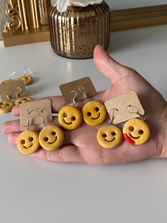 Smiley fries earrings