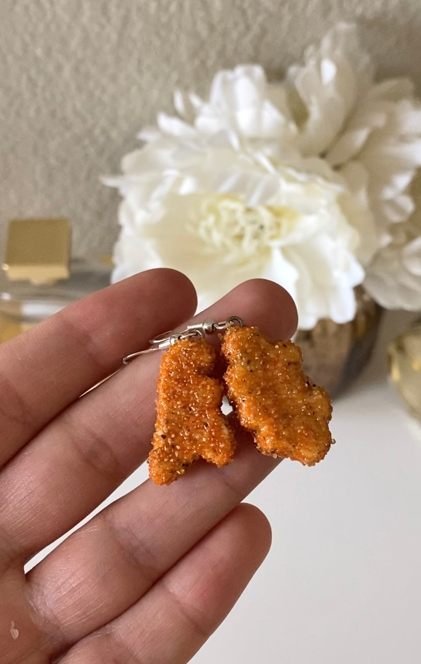 dino chicken nugget earrings