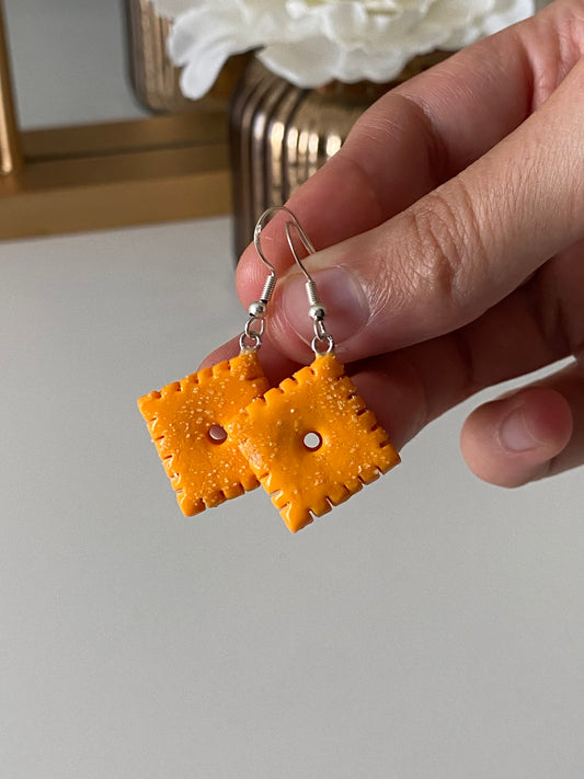 cheese squares earrings