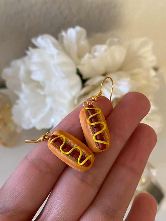 Hotdog earrings