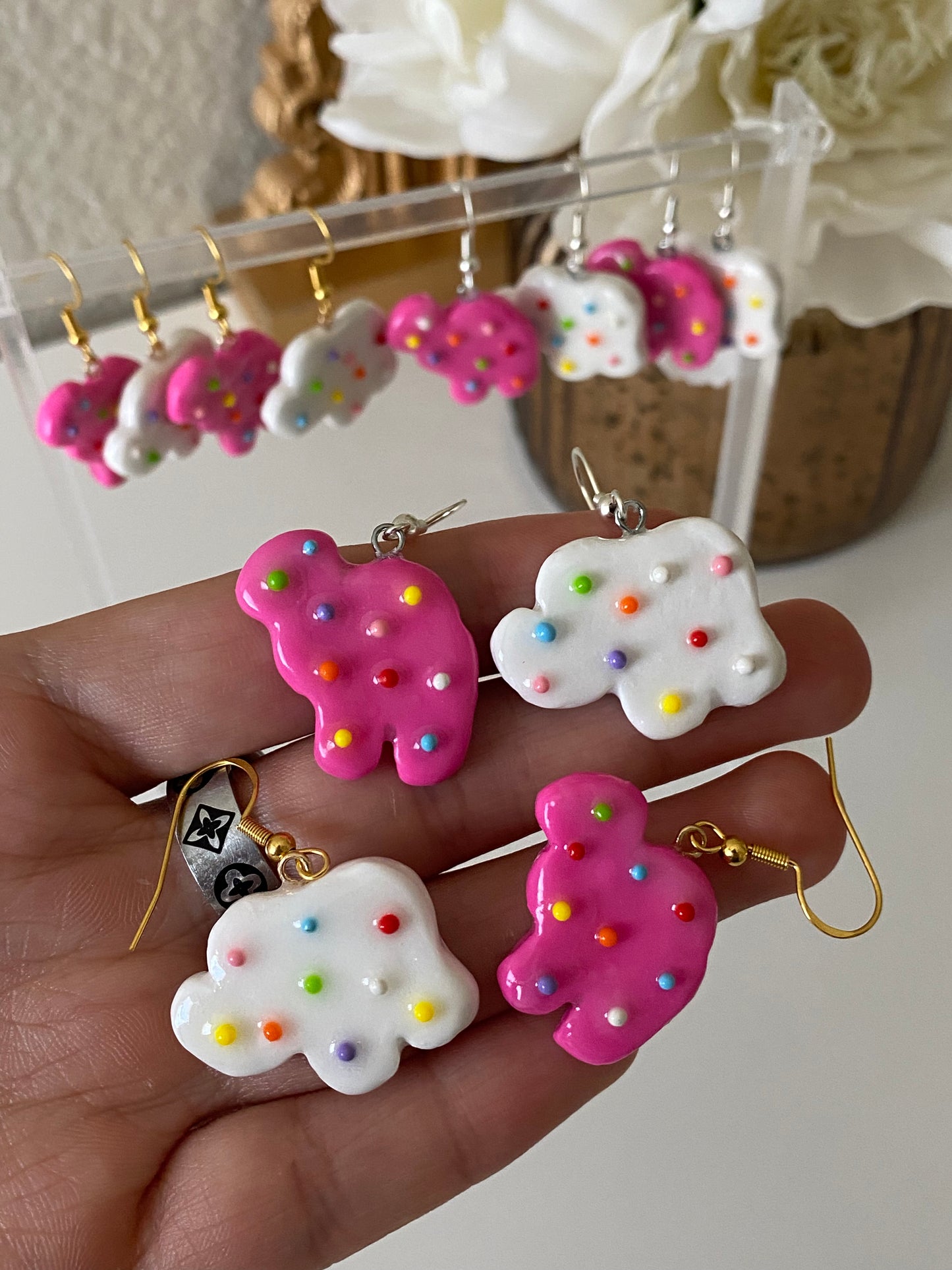 animal cracker earrings