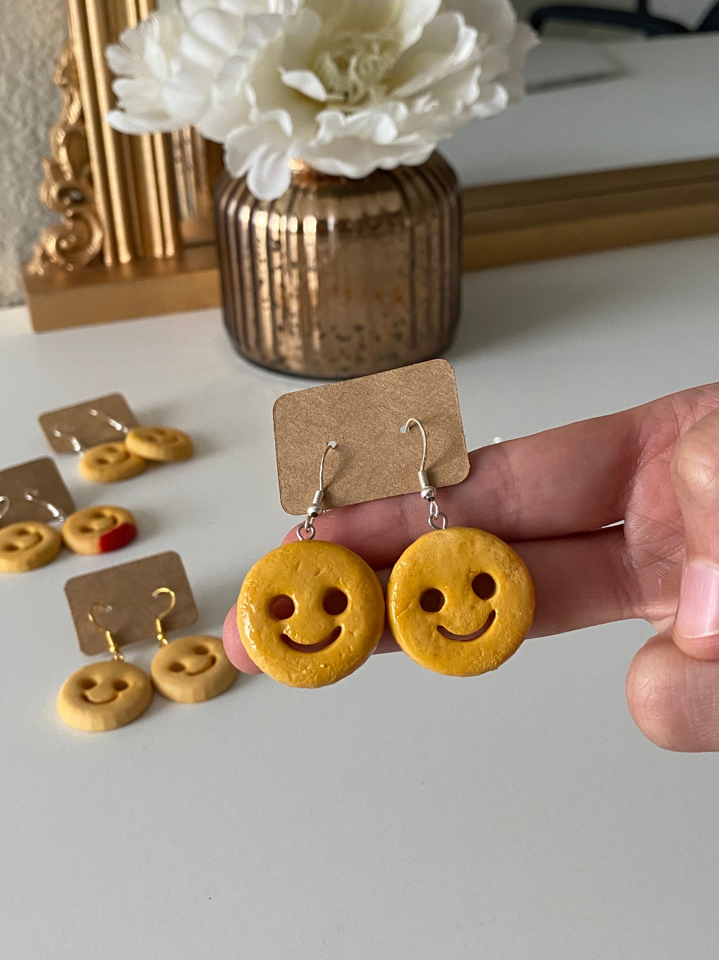 Smiley fries earrings