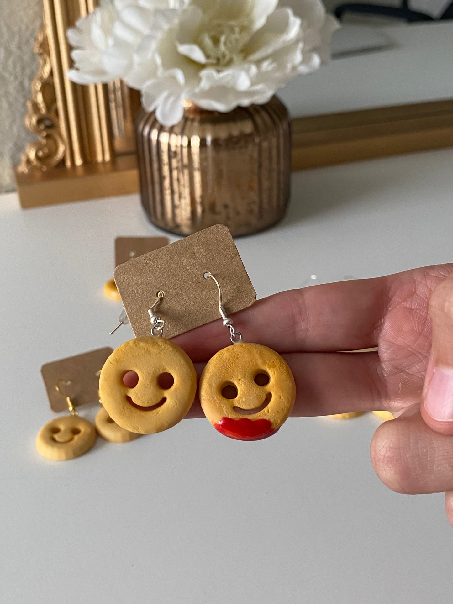 Smiley fries earrings