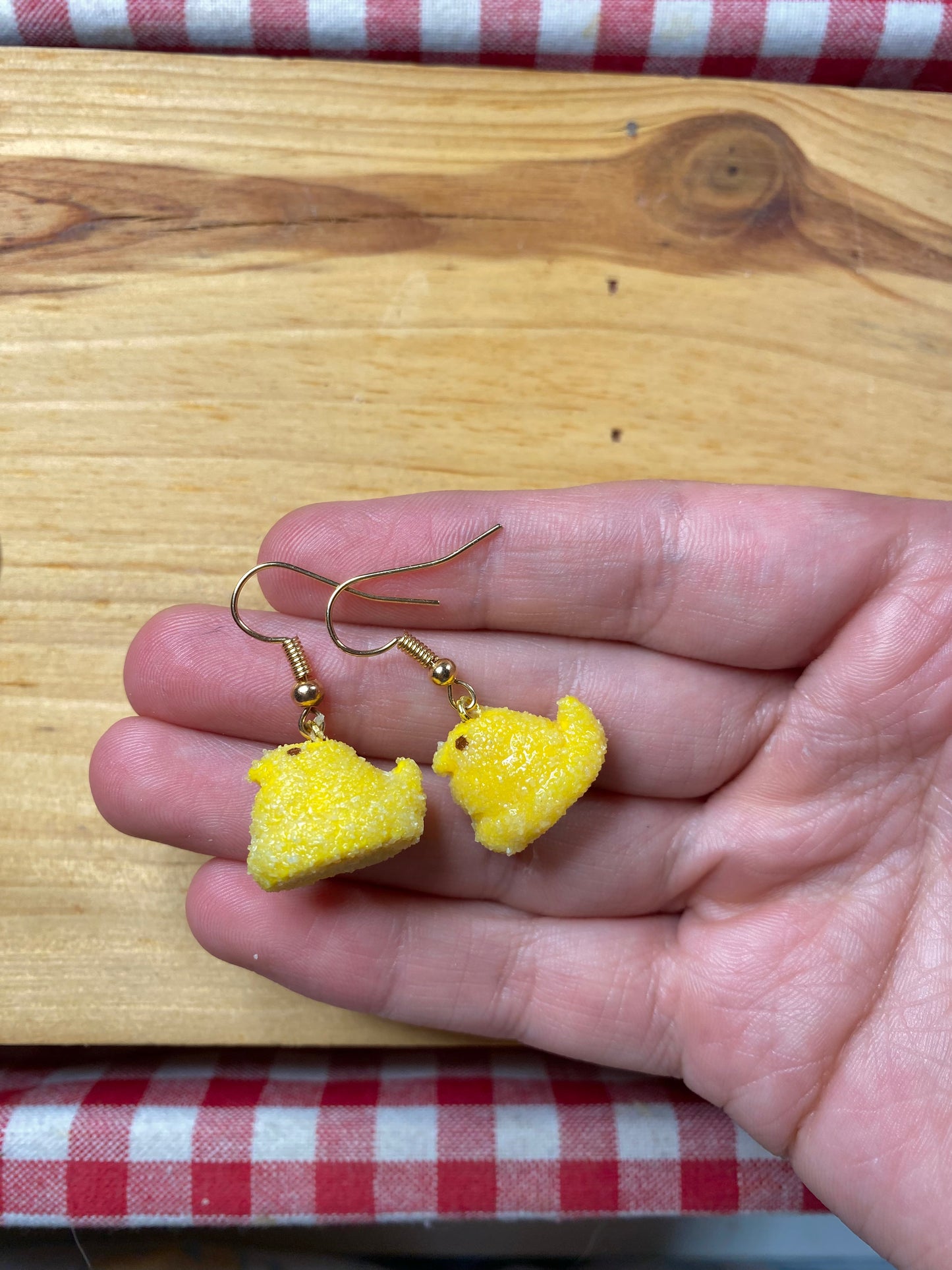 easter chick earrings