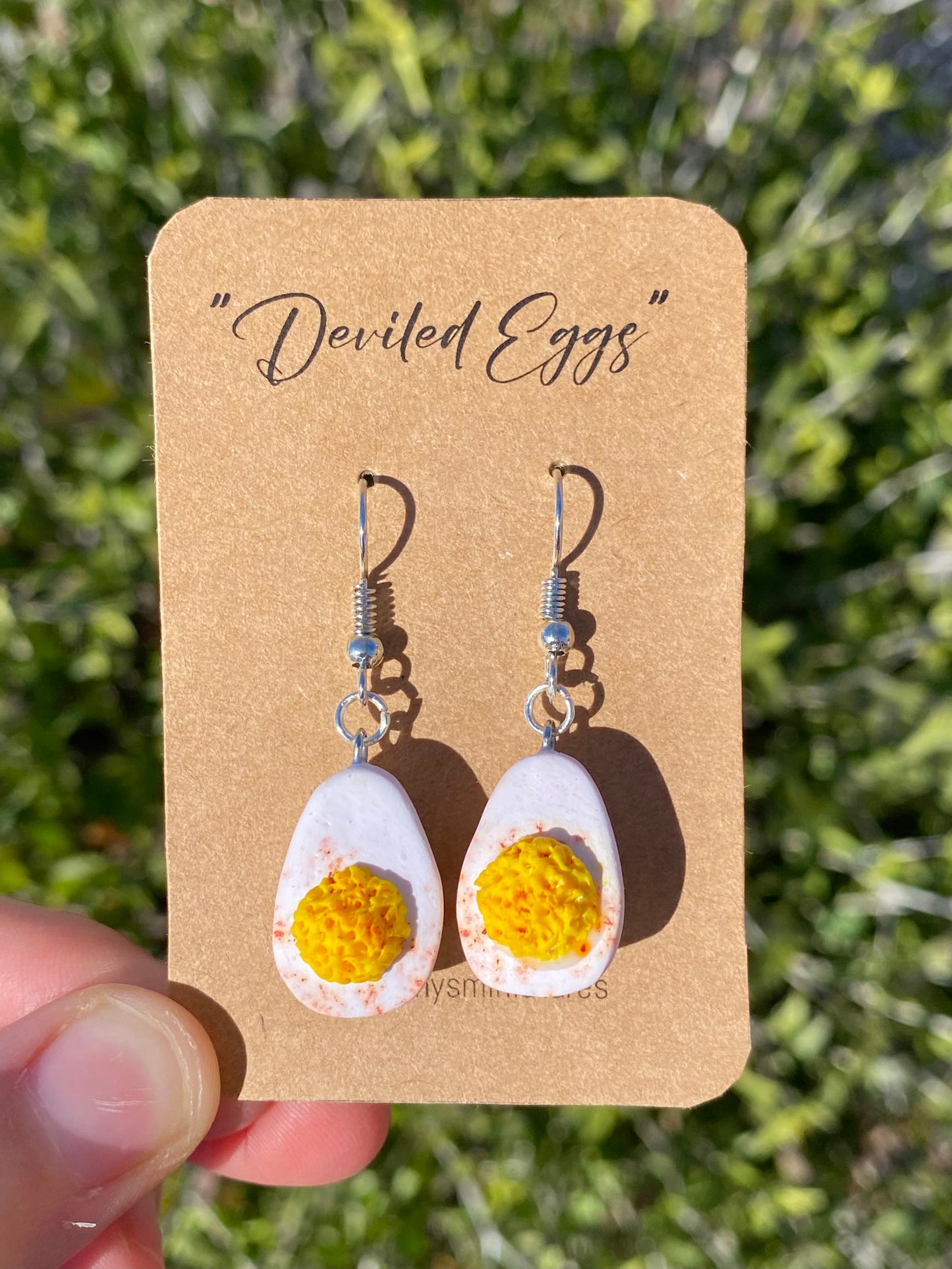 Deviled eggs earrings