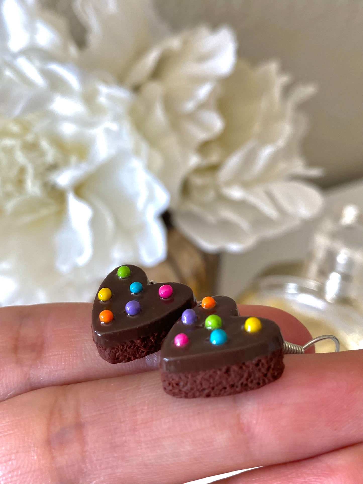 Heart snack cake earrings