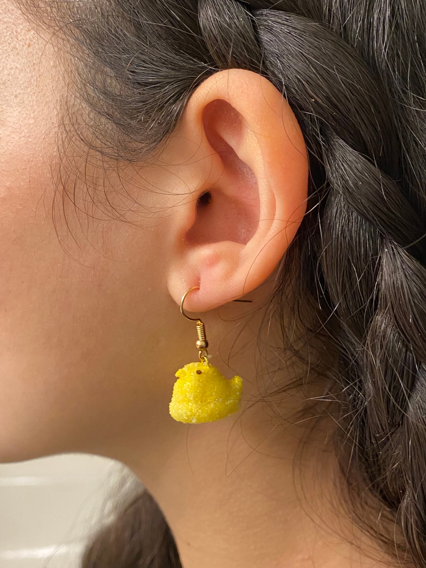 easter chick earrings