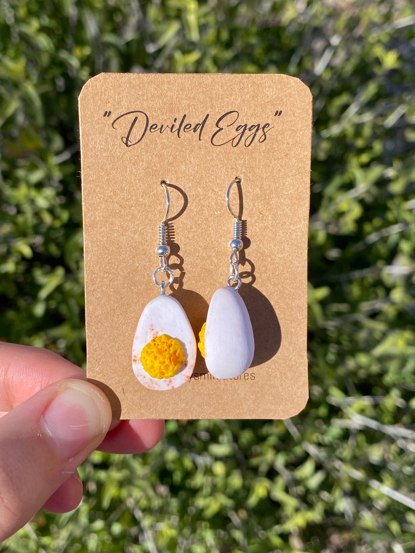 Deviled eggs earrings